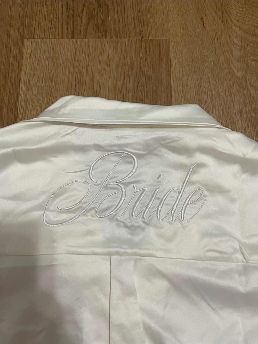 Flora Nikrooz White Satin "Bride" Embroidered Pajama Set